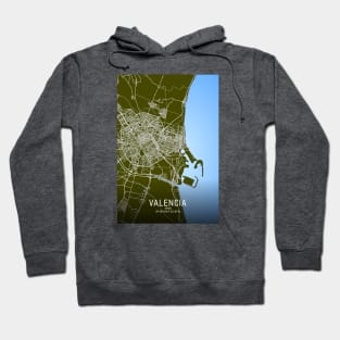 Valencia City Map Hoodie